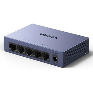 UGREEN �X�C�b�`���O�n�u 5�|�[�g Giga�Ή� LAN�n�u 10/100/1000Mbps �M�K�r�b�g WEB�Ǘ� VLAN�@�\���� �R