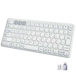 Ewin �L�[�{�[�h Bluetooth ���C�����X ���� 2.4GHz�iUSB���V�[�o�[�t���j�R���p�N�g Type-C�[�d�� JIS� ���{