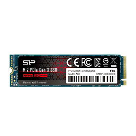シリコンパワー SSD 1TB 3D NAND M.2 2280 PCIe3.0×4 NVMe1.3 P34A80シリーズ 5年 SP001TB