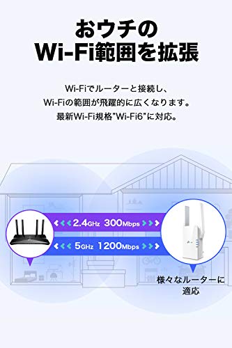 TP-Link WIFI 無線LAN 中継器 Wi-Fi6 対応 1200 300Mbps 11ax ac