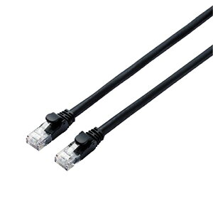 �G���R�� LAN�P�[�u�� CAT6A 3m �ܐ܂�h�~�R�l�N�^ �X�^���_�[�h �u���b�N LD-GPA/BK3