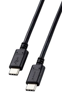 �G���R�� USB-C & USB-C �P�[�u�� 100W USB PD�Ή� 1m �u���b�N �yiPhone 16 �V���[�Y �Ή����؍ρz MPA