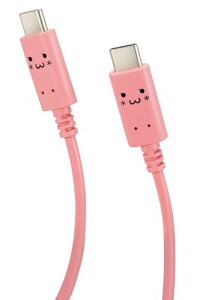 �G���R�� USB-C & USB-C �P�[�u�� 60W 20V 3A 1m USB PD�Ή� �g�L���L(�s���N×�u���b�N) �yiPhone 16