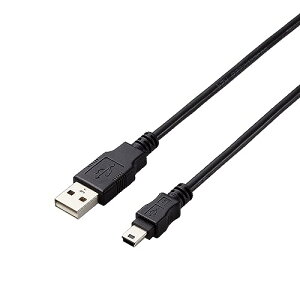 �G���R�� USB2.0�P�[�u�� (USB-A�I�X - USB Mini-B�I�X) 1m 480Mbps�Ή� EU RoHS�w�ߏ��� USB���K�F