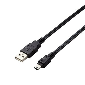 �G���R�� USB2.0�P�[�u�� (USB-A�I�X - USB Mini-B�I�X) 5m 480Mbps�Ή� EU RoHS�w�ߏ��� USB���K�F