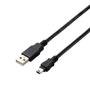 �G���R�� USB2.0�P�[�u�� (USB-A�I�X - USB Mini-B�I�X) 3m 480Mbps�Ή� EU RoHS�w�ߏ��� USB���K�F