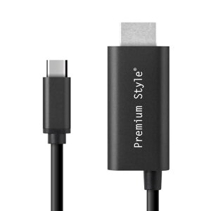 Premium Style USB Type-C�R�l�N�^ HDMI�~���[�����O�P�[�u�� 2m �u���b�N PG-GMTV2MBK
