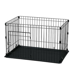 アイリスオーヤマ システムサークルトレー付き P-STN-550 ブラック 小型犬用 幅90×奥行60×高さ55.2cm