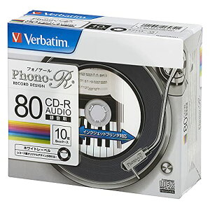 �o�[�x�C�^���W���p��(Verbatim Japan) ���y�p CD-R 80�� 10�� ���R�[�h�����[�x��(�C���N�W�F�b�g�Ή�) Phono-R