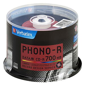 �o�[�x�C�^���W���p��(Verbatim Japan) 1��L�^�p CD-R 700MB 50�� ���R�[�h�f�U�C�� 48�{�� SR80PH50V1