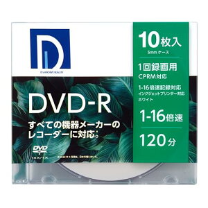 �d����(Denkyosha) �^��pDVD-R 1?16�{�� 10������ CPRM�Ή� ���C�h�v�����g�Ή� �z���C�g���[�x�� 4.7GB 120