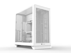 Thermaltake View 390 Air Snow 120mm�t�@�� 2��� �p�ȋ����K���X �~�h���^���[ ATX PC�P�[�X �z���C