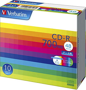 �o�[�x�C�^���W���p��(Verbatim Japan) 1��L�^�p CD-R 700MB 10�� �z���C�g�v�����^�u�� 48�{�� SR80SP10