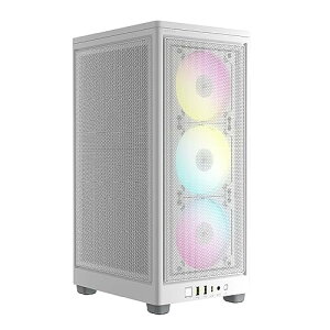 CORSAIR iCUE 2000D RGB AIRFLOW Mini �~�j -ITX �G�A�t���[ PC �P�[�X [�z���C�g]Mini-ITX