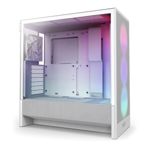 NZXT H5 Flow RGB v2 White 360mm RGB�V���O���t���[���t�@������ �~�h���^���[ ATX PC�P�[�X �z���C�g C
