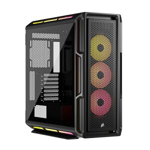 CORSAIR iCUE LINK 5000T LX RGB �~�b�h�^���[ PC �P�[�X�A�u���b�N ? iCUE LINK �n�u�t�� ? 3x