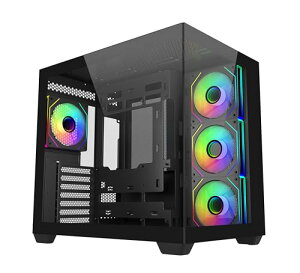 Cooler Master Elite 681 270°�p�m���}�����K���X�p�l���̗p �f���A���`�����o�[ATX�P�[�X�E�u���b�N���f�� [E681
