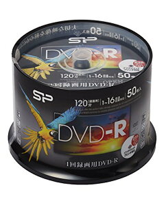 SP Silicon Power�V���R���p���[ 1��^��p DVD-R 1-16�{�� �z���C�g���C�h�v�����^�u�� 50���X�s���h�� SPDR12