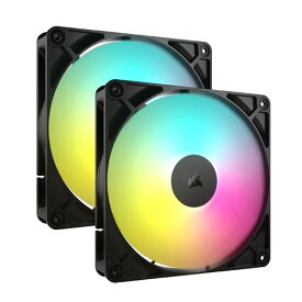 CORSAIR RS140 ARGB PWM 140mm PCケースファン デイジーチェーン対応 デュアルパック ブラック CO-9050183