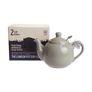 LONDON POTTERY(�����h���|�^���[) �t�@�[���n�E�X �e�B�[�|�b�g 2�J�b�v�p �O���C