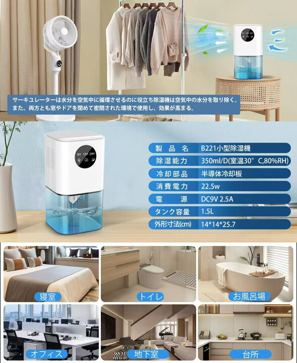 楽天市場】＼期間限定300円OFF／除湿機 大容量 1.5L ペルチェ式 強力 