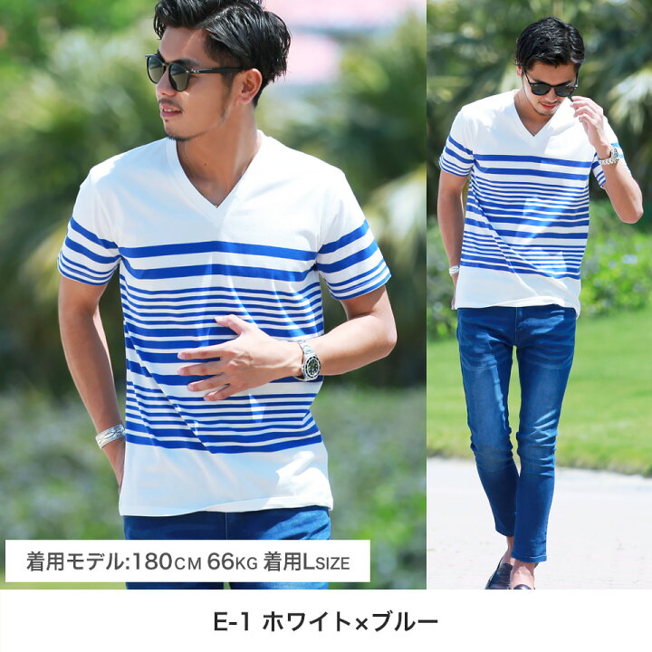 楽天市場 Sale ボーダーtシャツ メンズ Tee カットソー 半袖tシャツ ボーダーt 夏 夏服 クルーネック 丸首 マルチボーダーtシャツ ゆうパケット Snapper Rocks スナッパーロックス