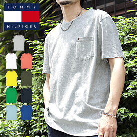 ◆TOMMY HILFIGER(トミー ヒルフィガー)TOMMY HILFIGER ポイントフラッグポケットT◆Tシャツ メンズ 半袖 おしゃれ トップス メンズファッション ポケット付き 綿 綿100％ ブランド 春 春服 春物 夏 夏服