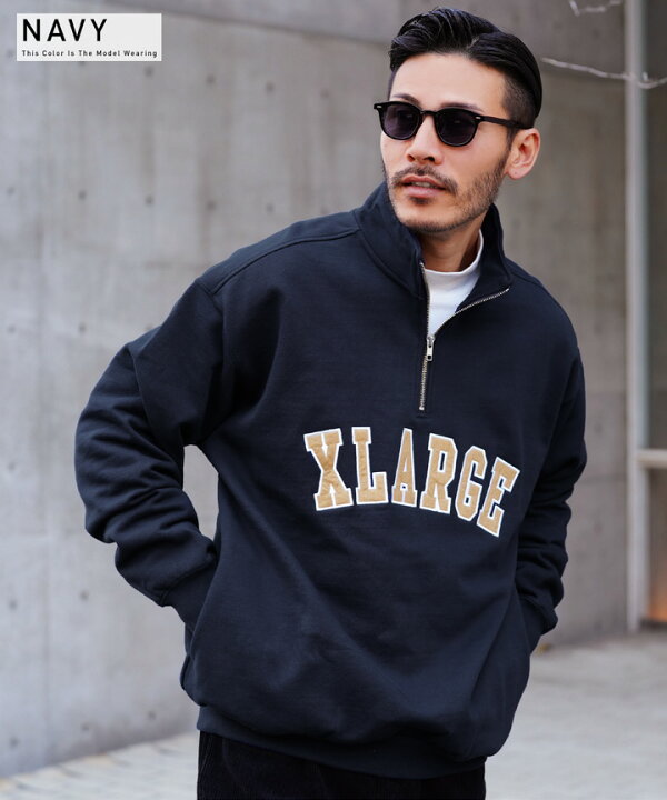 楽天市場】◇XLARGE(エクストララージ) HALF ZIP PULLOVER SWEAT 