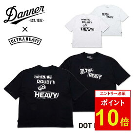 【エントリーでP10倍★11/1 10:00-12/1 09:59まで】DANNER×ULTRA HEAVY×SHELTECH ダナー×ウルトラヘビー×シェルテック DOT LOGO PT T ドットロゴPT T 25SS-UH02 【 コラボ トップス 半袖 Tシャツ アウトドア 】