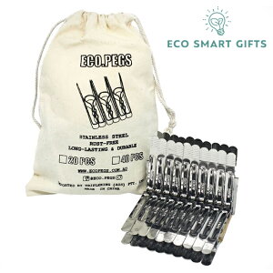 �y�G���g���[��P10�{��6/20 20:00-6/26 01:59�܂ŁzECO SMART GIFTS �G�R�X�}�[�g�M�t�g UNBREAKABLE STAINLESS STEEL PEGS 20PACK �A���u���C�J�u���X�e�����X�X�`�[���y�O EP-EP20CS �y �N���b�v ������ �A�E�g�h�A 