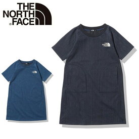 THE NORTH FACE ノースフェイス G Stretch Denim Mountain Onepiece ガールズストレッチデニムマウンテンワンピース NTG12218 【 日本正規品 キッズ 半袖 アウトドア 女の子 】【メール便・代引不可】