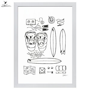 JONAS CLAESSON �W���i�X�N���A�b�\�� CAMPING KOALAS �L�����s���O�R�A�� A2 �z(��)�Z�b�g �y �G �A�[�g �C���X�g �C���e���A �G�� �z