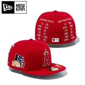 NEWERA ニューエラ 59FIFTY Shohei Ohtani American League MVP & Home Runs Leaders ロサンゼルス・エンゼルス スカーレット×ゴールド 14339795 【 メモリアル キャップ 帽子 アウトドア 大谷翔平 】