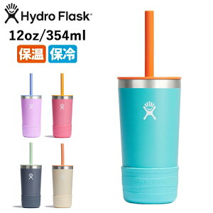 Hydro Flask �n�C�h���t���X�N 12oz Tumbler KIDS With Straw Lid 12oz�^���u���[�L�b�Y�E�B�Y�X�g���[���b�h 890177 �y �q���p �E�H�[�^�[�{�g�� ���� �^���u���[ �A�E�g�h�A �ۉ� �ۗ� �z �y SS2506P �z