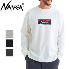 【エントリーでP10倍★11/1 10:00-12/1 09:59まで】NANGA ナンガ ECO HYBRID BOX LOGO L/S TEE エコハイブリッドボックスロゴロングスリーブティー 【 Tシャツ 長袖 トップス ロンT タウンユース 】【メール便・代引不可】