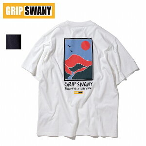 GRIP SWANY �O���b�v�X���j�[ SUNSET PRINT TEE �T���Z�b�g�v�����g�e�B�[ GSMCT0012 �y �g�b�v�X ���� T�V���c �R�b�g�� �A�E�g�h�A �z�y���[���ցE����s�z�y SS2506T �z