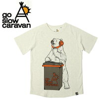 goslowcaravanゴースローキャラバンクマDJTEE311907【Tシャツ/クマ柄/アウトドア/フェス】【メール便・代引不可】