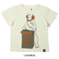 goslowcaravanゴースローキャラバンクマDJTEE(KIDS)311909【Tシャツ/クマ柄/アウトドア/フェス/キッズ】【メール便・代引不可】