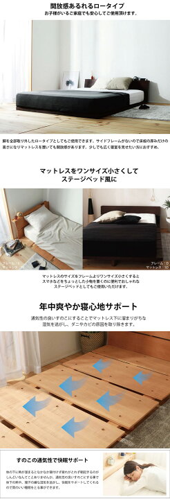 楽天市場】【マラソン期間中最大P5倍】すのこベッド フレームのみ 