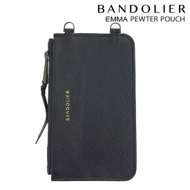 BANDOLIER バンドリヤー ポーチ EMMA PEWTER POUCH レザー メンズ レディース ブラック スマホショルダー