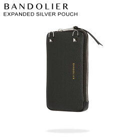 BANDOLIER バンドリヤー ケース ポーチ スマホ 携帯 レザー EXPANDED SILVER POUCH メンズ レディース ブラック 黒 21GRA スマホショルダー