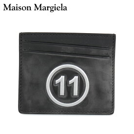 【クーポンで最大1000円OFF！5/16 10:59まで】 メゾンマルジェラ MAISON MARGIELA カードケース 名刺入れ 定期入れ メンズ レディース CARD CASE レザー ブラック 黒 S35UI0432 P0047
