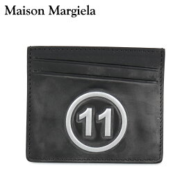 【クーポンで最大1000円OFF！3/29 10:59まで】 メゾンマルジェラ MAISON MARGIELA カードケース 名刺入れ 定期入れ メンズ レディース CARD CASE レザー ブラック 黒 S35UI0432 P0047