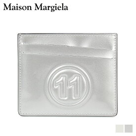 メゾンマルジェラ MAISON MARGIELA カードケース 名刺入れ 定期入れ メンズ レディース CARD CASE レザー ホワイト シルバー 白 S35UI0432 PR213
