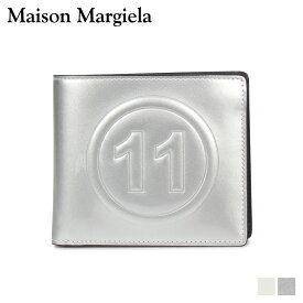 メゾンマルジェラ MAISON MARGIELA 財布 二つ折り メンズ レディース BI-FOLD WALLET レザー ホワイト シルバー 白 S35UI0435 PR213
