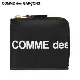 コムデギャルソン COMME des GARCONS 財布 ミニ財布 メンズ レディース L字ファスナー 本革 HUGE LOGO WALLET ブラック 黒 SA3100HL