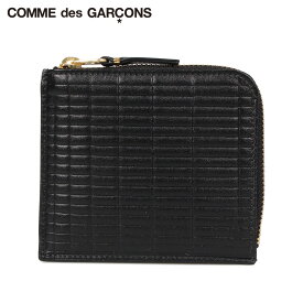 コムデギャルソン COMME des GARCONS 財布 ミニ財布 メンズ レディース L字ファスナー 本革 BRICK WALLET ブラック 黒 SA3100BK