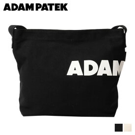 アダムパテック ADAM PATEK バッグ ショルダーバッグ メンズ レディース KENTON LOGO CANVAS SHOULDER ブラック ホワイト 黒 白 AMPK-B047