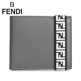 フェンディ FENDI 財布 二つ折り メンズ BI-FOLD WALLET グレー 7M0266 A8VC