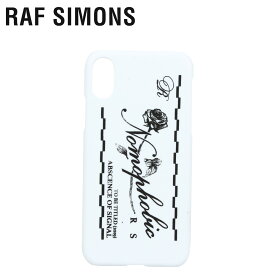 ラフシモンズ RAF SIMONS iPhone XS X スマホケース スマホショルダー 携帯 アイフォン メンズ レディース iPhone CASE ホワイト 白 192-942